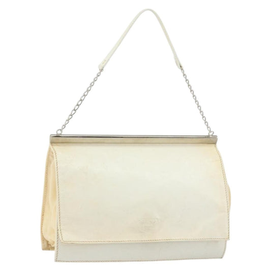 Prada Vintage Shoulder Bag Leather, WHITE, LEATHER, Shoulder bag