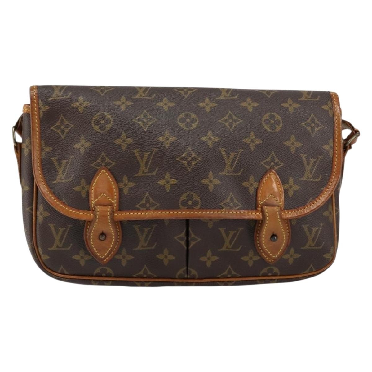Louis Vuitton Sac Gibeciere Messenger Bag Monogram Canvas, BROWN, CANVAS, Shoulder bag