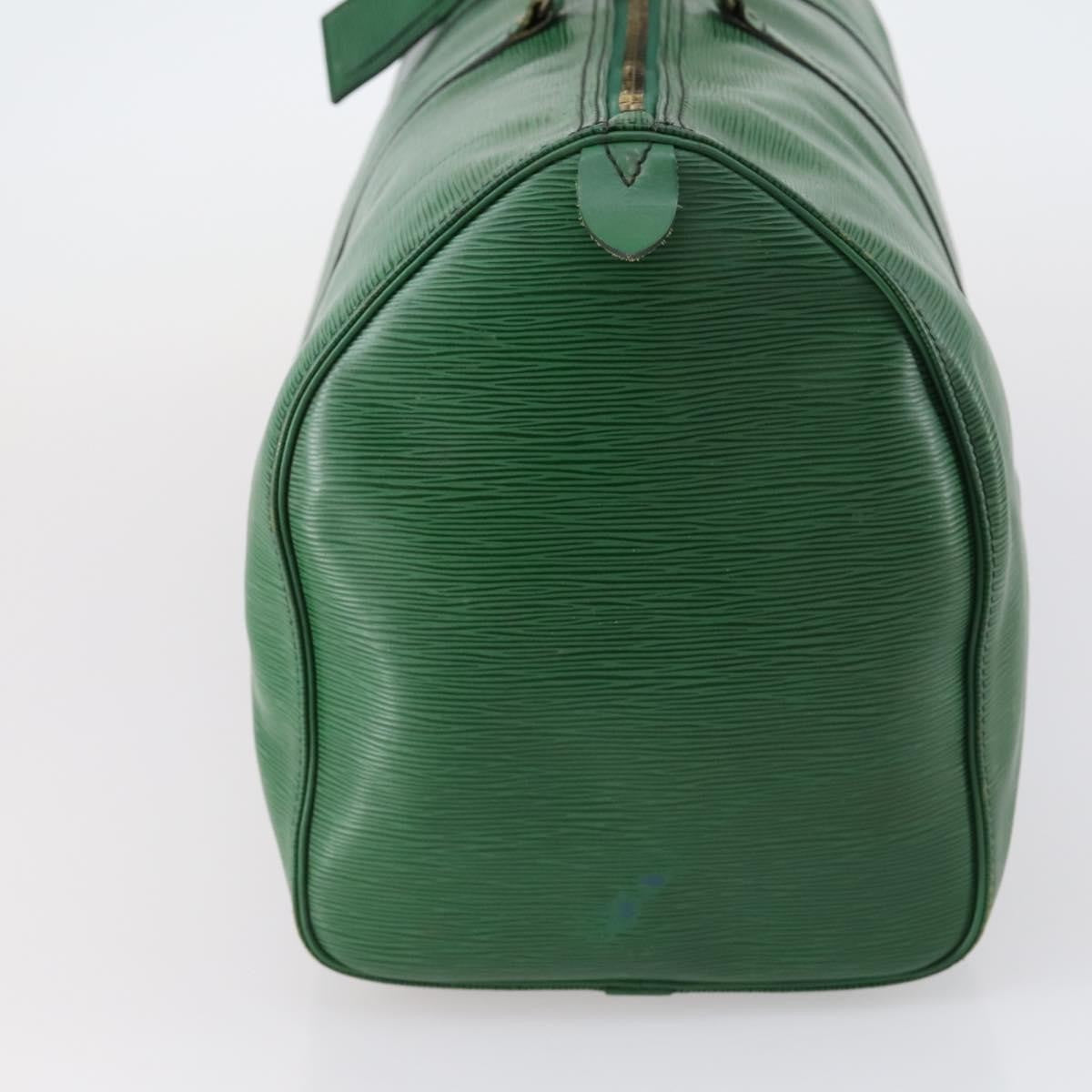 Louis Vuitton Keepall Bag Epi Leather, GREEN, LEATHER, Travel bag