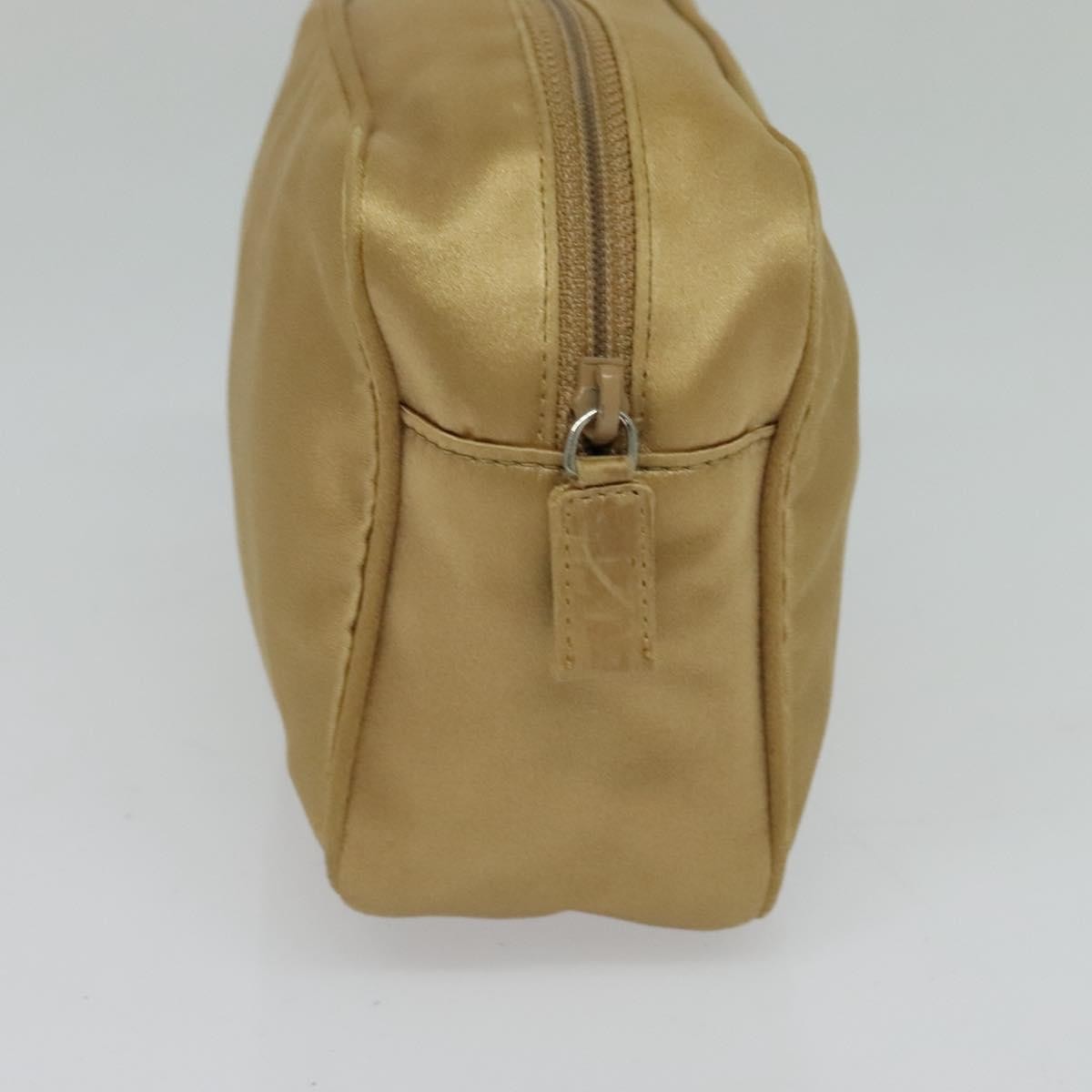 Prada Zip Around Toiletry Bag Silk, BEIGE, SATIN, Clutche & pouche