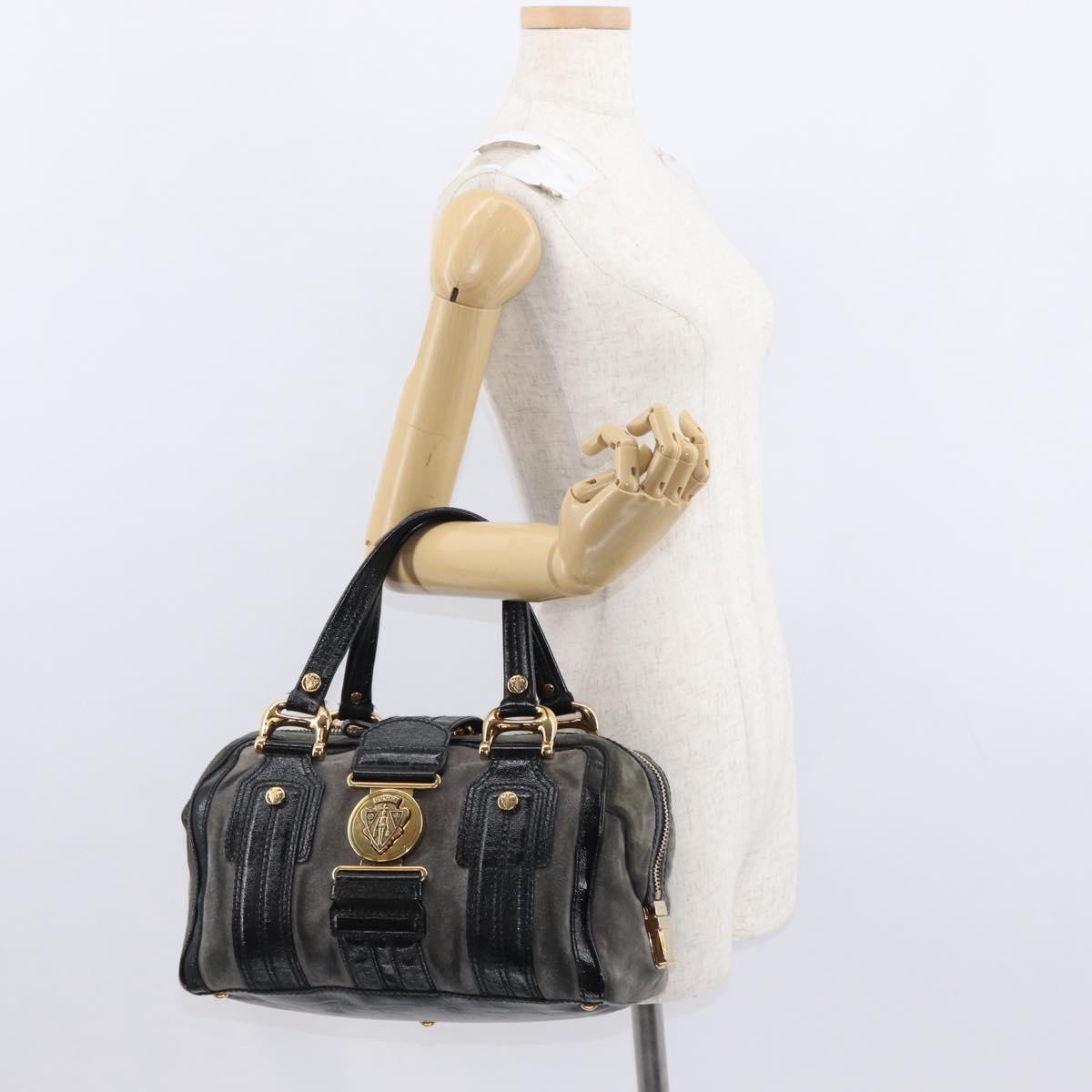 Gucci Aviatrix Satchel Suede, BLACK, SUEDE, Handbag