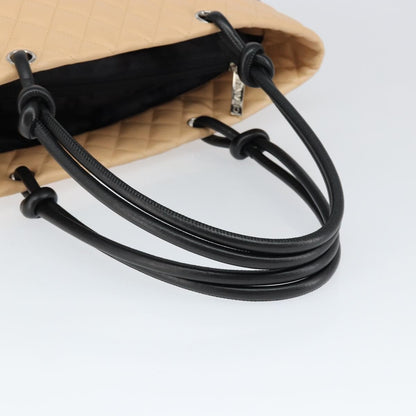 Chanel Cambon Tote Quilted Leather, BEIGE, LEATHER, Tote bag