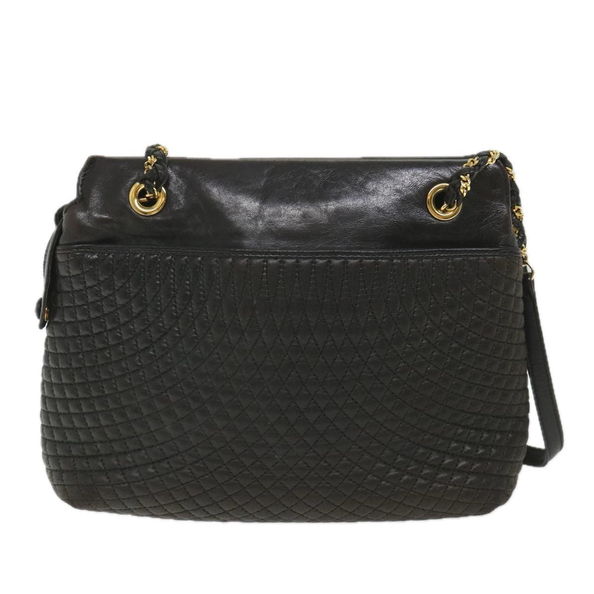 Bally Vintage Shoulder Bag Quilted leather, BLACK, LEATHER, Shoulder bag