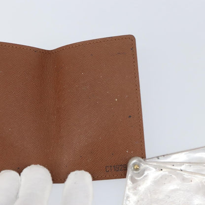 Louis Vuitton Porte Cartes Pression Card Case Monogram Canvas, BROWN, CANVAS, Card Holders