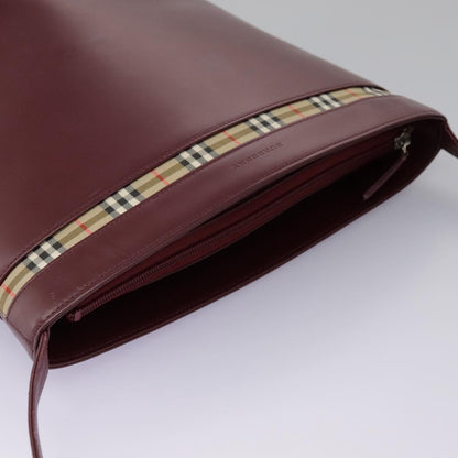 Burberry Shoulder Bag Leather, BURGUNDY, LEATHER, Shoulder bag