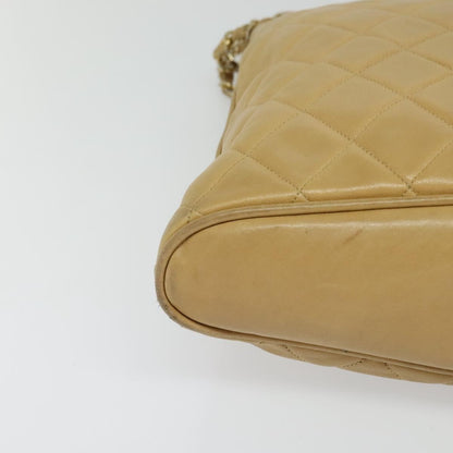 Chanel Vintage Shoulder Bag Leather, Beige, Leather, Shoulder Bag