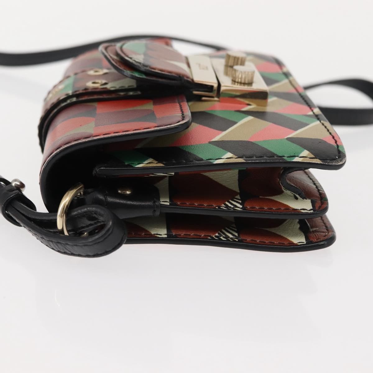 Valentino Garavani Glam Lock Shoulder Bag Printed Leather, MULTICOLOUR, LEATHER, Shoulder bag