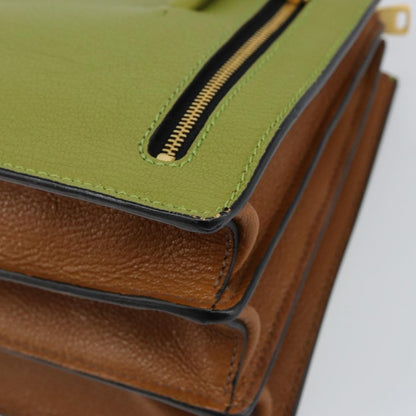 Miu Miu Madras Convertible Compartment Tote Leather, GREEN, LEATHER, Handbag