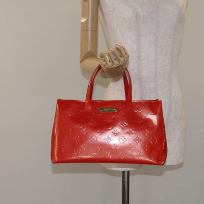 Louis Vuitton Wilshire Handbag Monogram Vernis, ORANGE, PATENT_LEATHER, Handbag