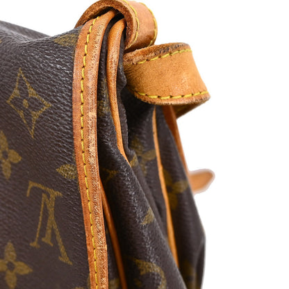 Louis Vuitton Saumur Handbag Monogram Canvas, Brown, Canvas, Shoulder Bag