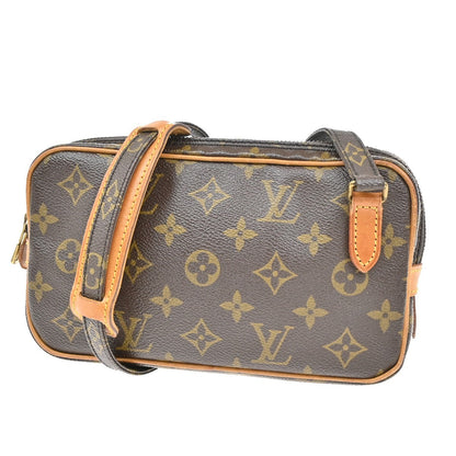Louis Vuitton Pochette Marly Bandouliere Bag Monogram Canvas, BROWN, CANVAS, Shoulder bag