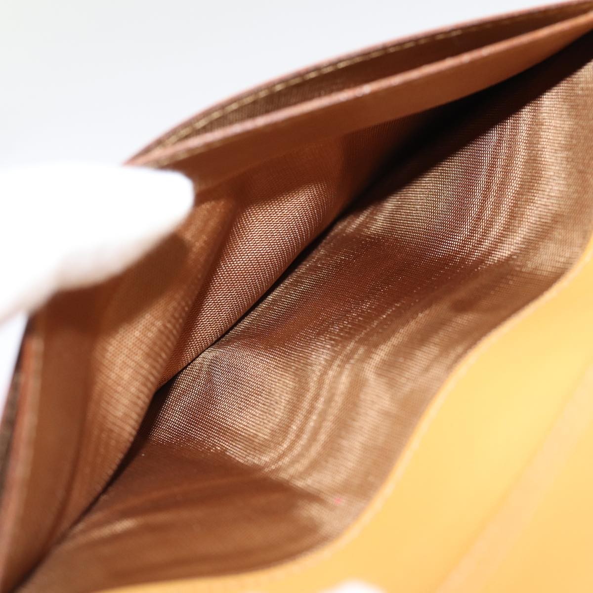 Celine Bifold Flat Wallet Leather, BROWN, CANVAS, Wallets