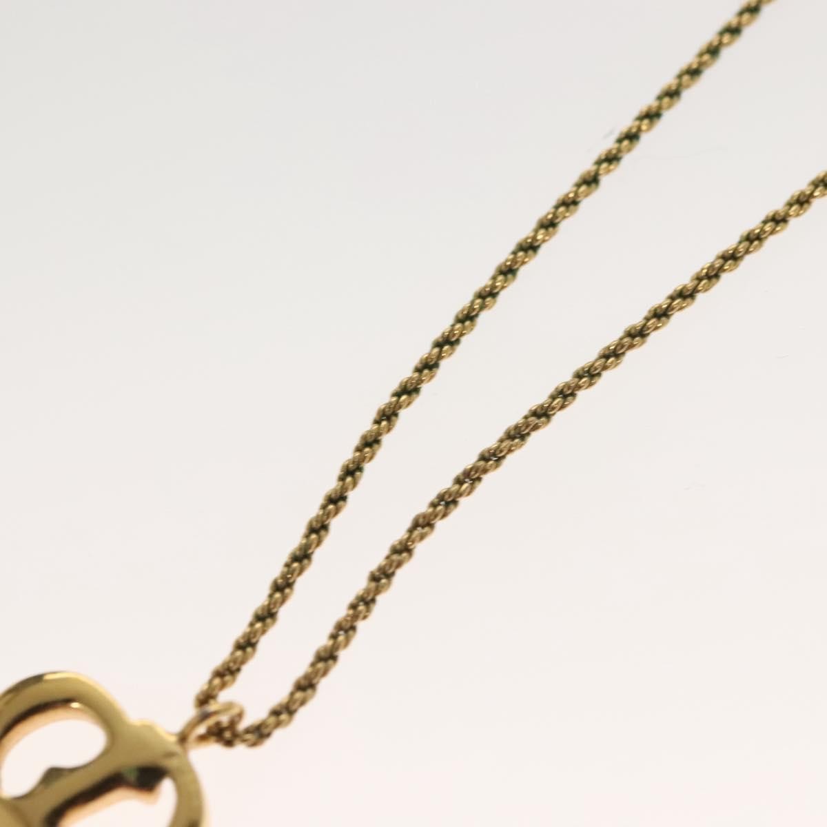 Christian Dior CD Pendant Necklace Metal, GOLD, METAL, Necklace