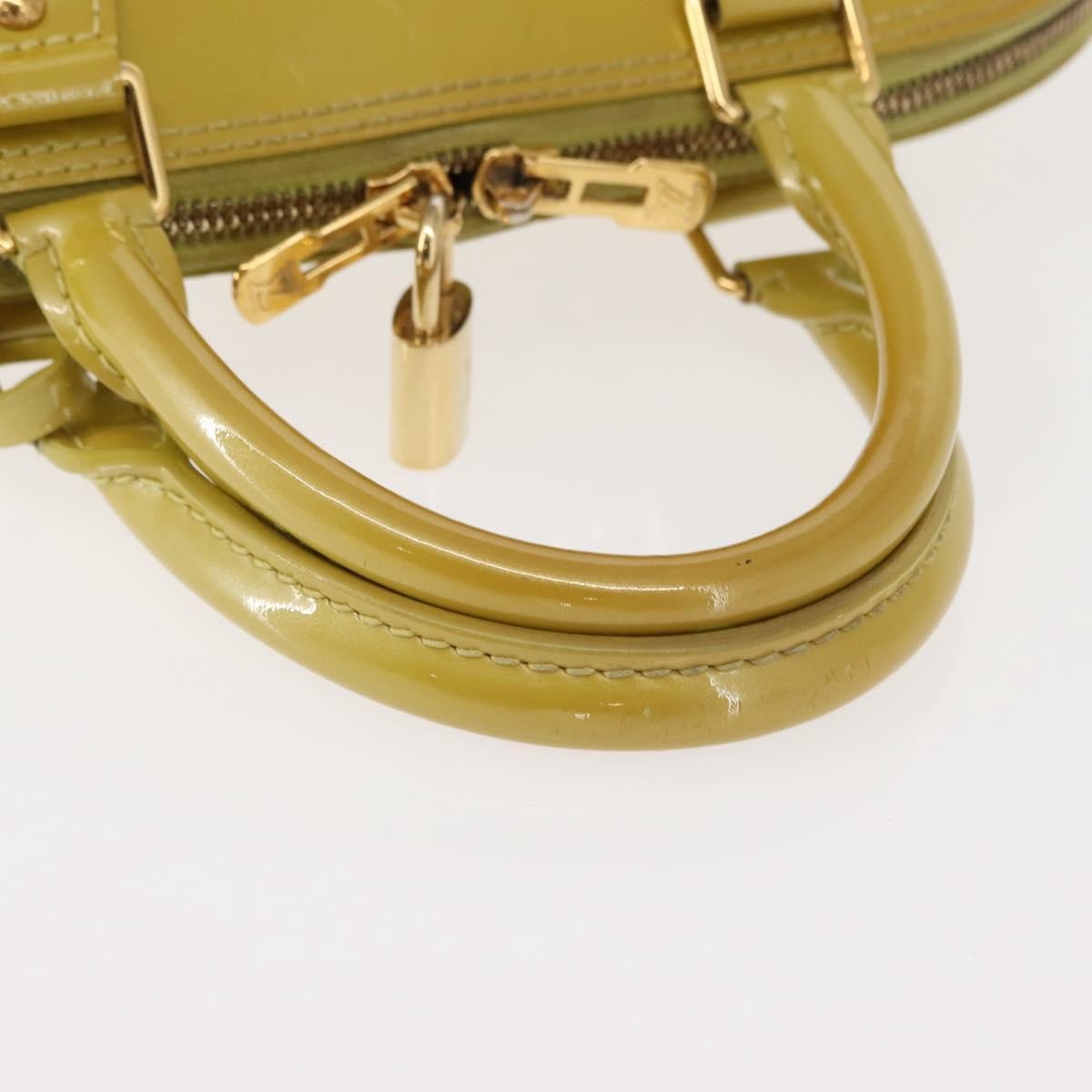 Louis Vuitton Alma Handbag Patent Leather, GREEN, PATENT_LEATHER, Handbag