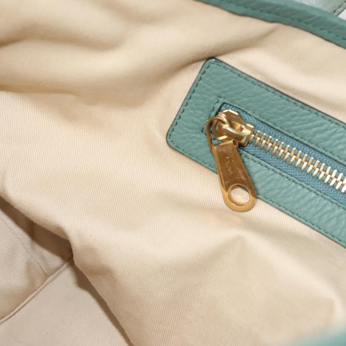 Chloe Ellen Moyen Tote Leather, GREEN, LEATHER, Tote bag