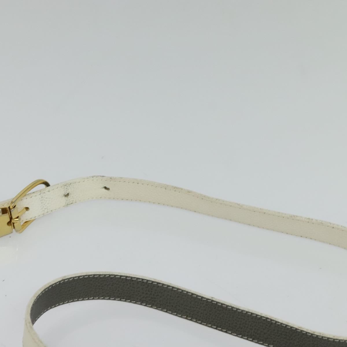 Christian Dior Vintage Honeycomb Flap Crossbody Bag Coated Canvas, WHITE, CANVAS, Crossbody bag