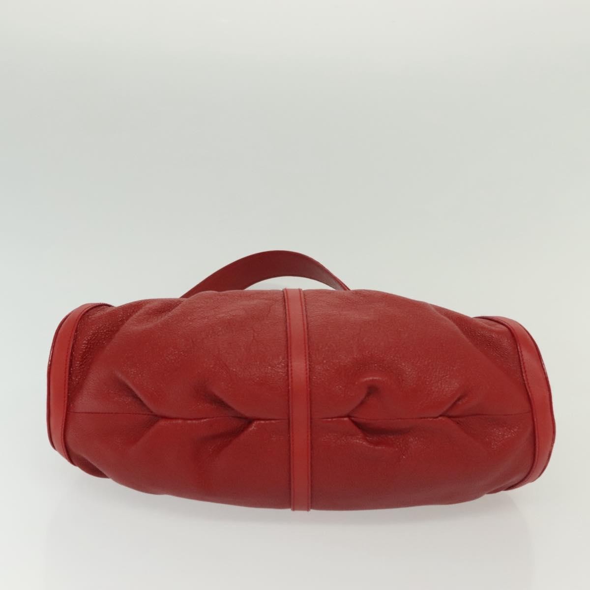 Bvlgari Chandra Top Handle Bag Leather, RED, LEATHER, Shoulder bag