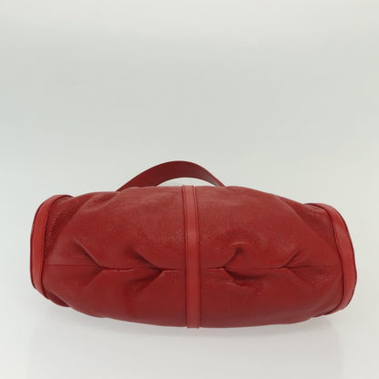 Bvlgari Chandra Top Handle Bag Leather, RED, LEATHER, Shoulder bag