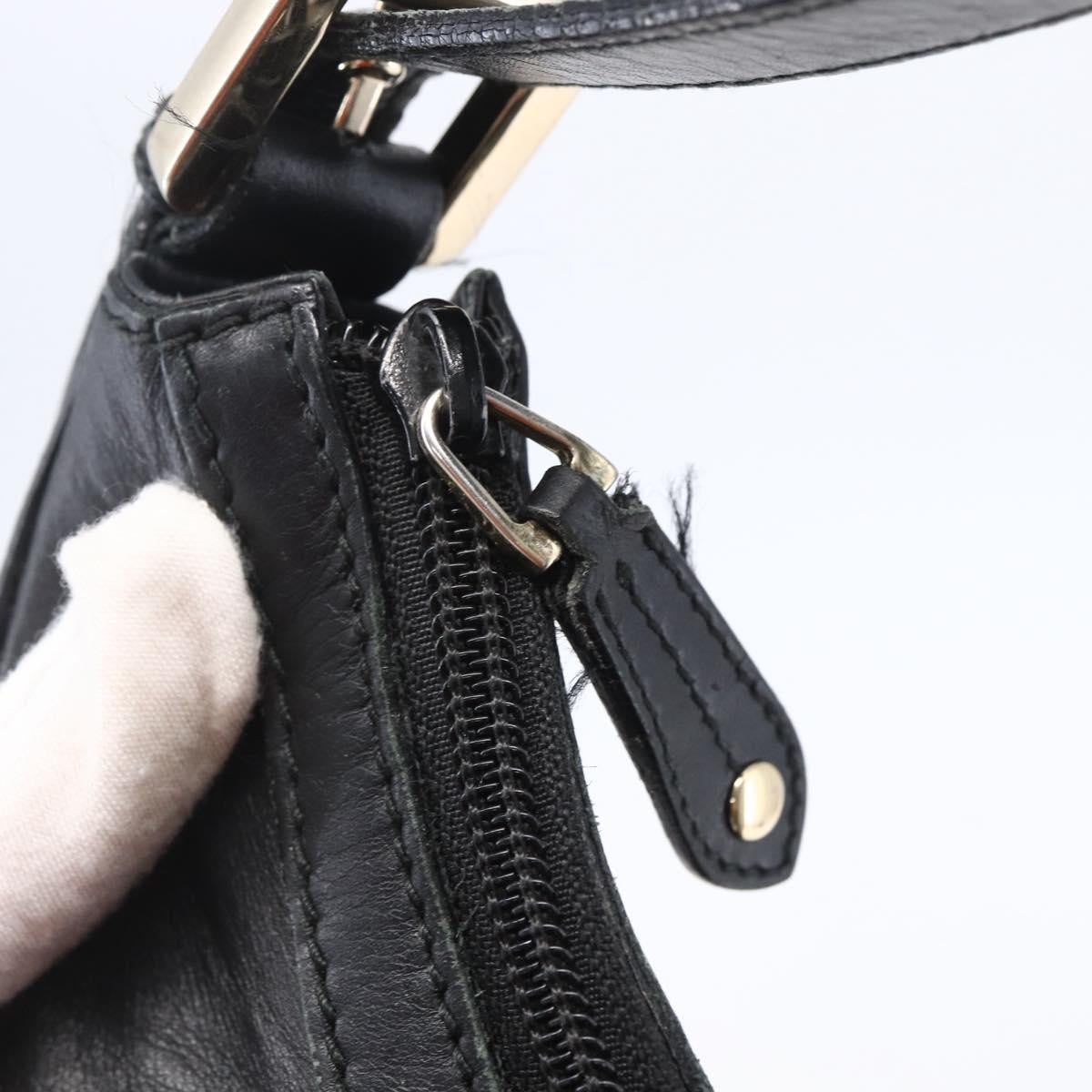 Gucci Hobo Shoulder Bag Canvas with Guccissima Leather, BLACK, CANVAS, Shoulder bag