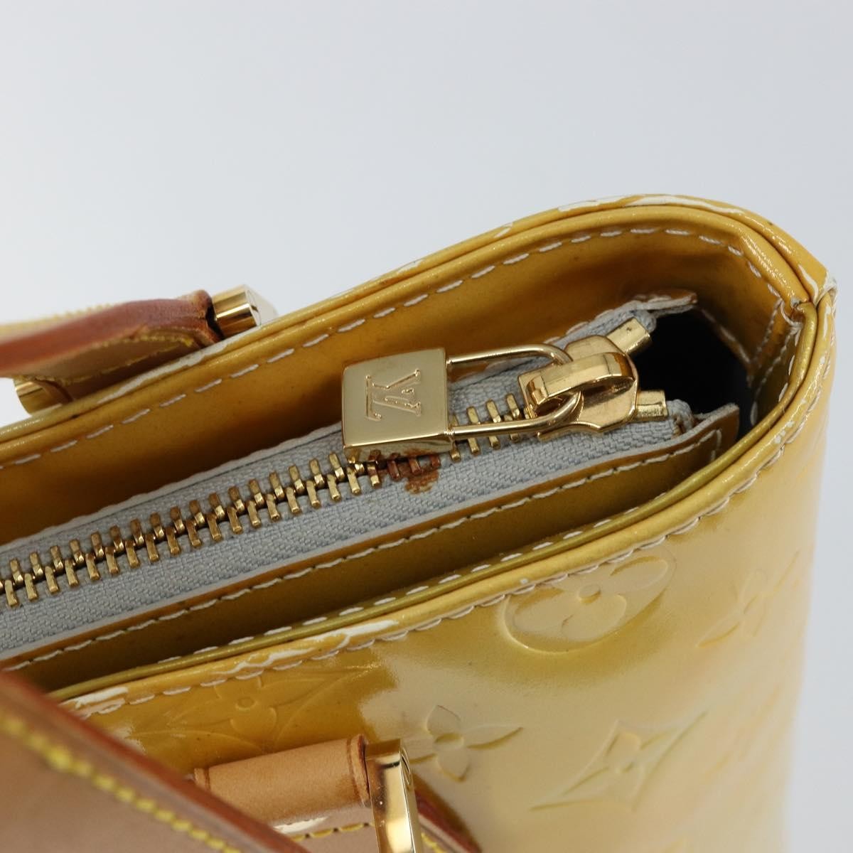Louis Vuitton Houston Handbag Monogram Vernis, YELLOW, PATENT_LEATHER, Tote bag