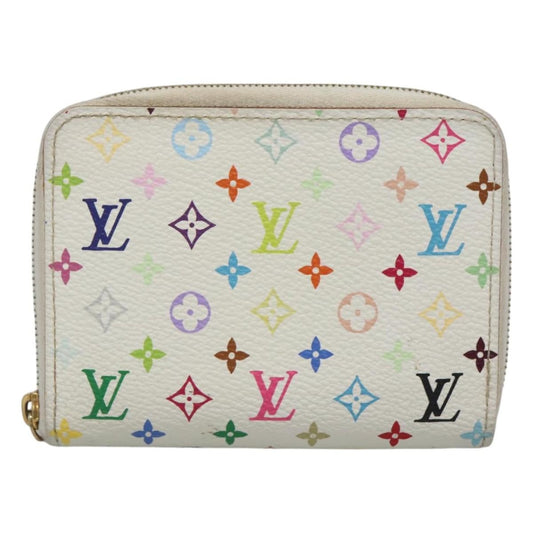 Louis Vuitton Porte-Monnaie Zippy Wallet Monogram Multicolor, White, Canvas, Wallet