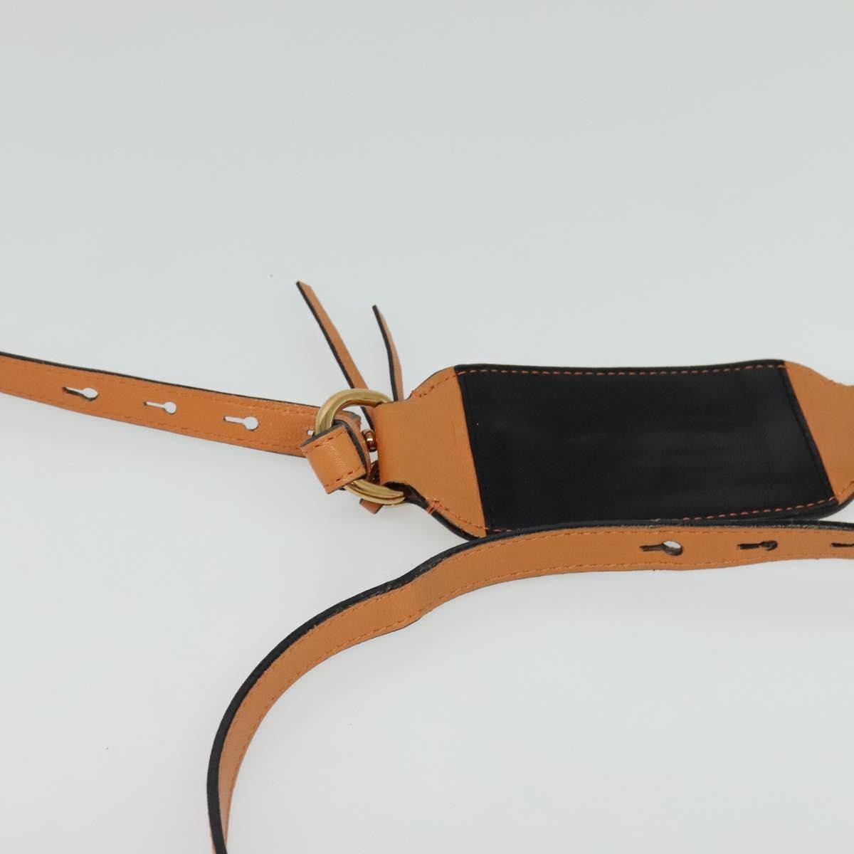 Chloe Elsie Shoulder Bag Perforated Leather, ORANGE, LEATHER, Shoulder bag