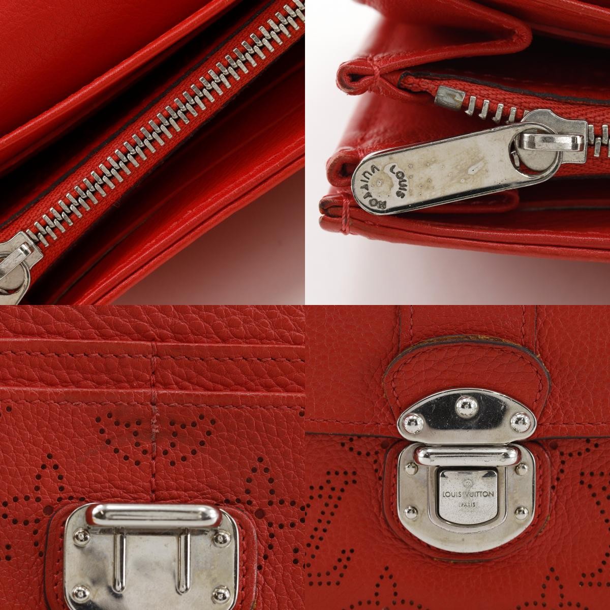 Louis Vuitton Iris Wallet Mahina Leather, Red, Leather, Wallet