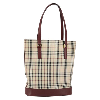 Burberry Nova Check Tote Canvas and Leather, BEIGE, CANVAS, Tote bag