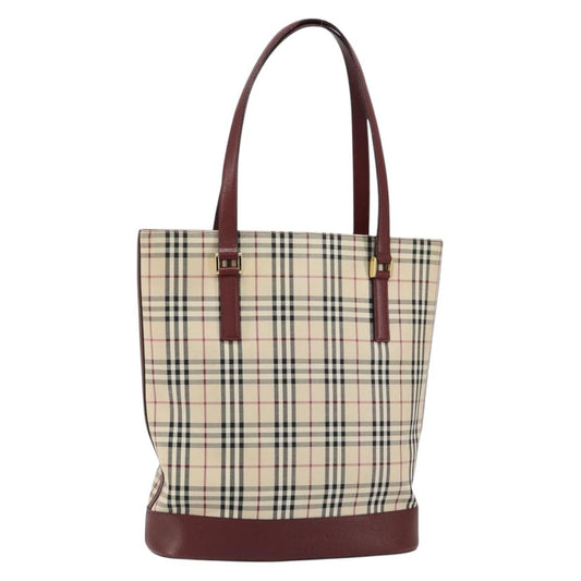 Burberry Nova Check Tote Canvas and Leather, BEIGE, CANVAS, Tote bag