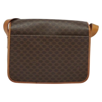 Celine Macadam Shoulder Bag PVC Leather, BROWN, CANVAS, Shoulder bag