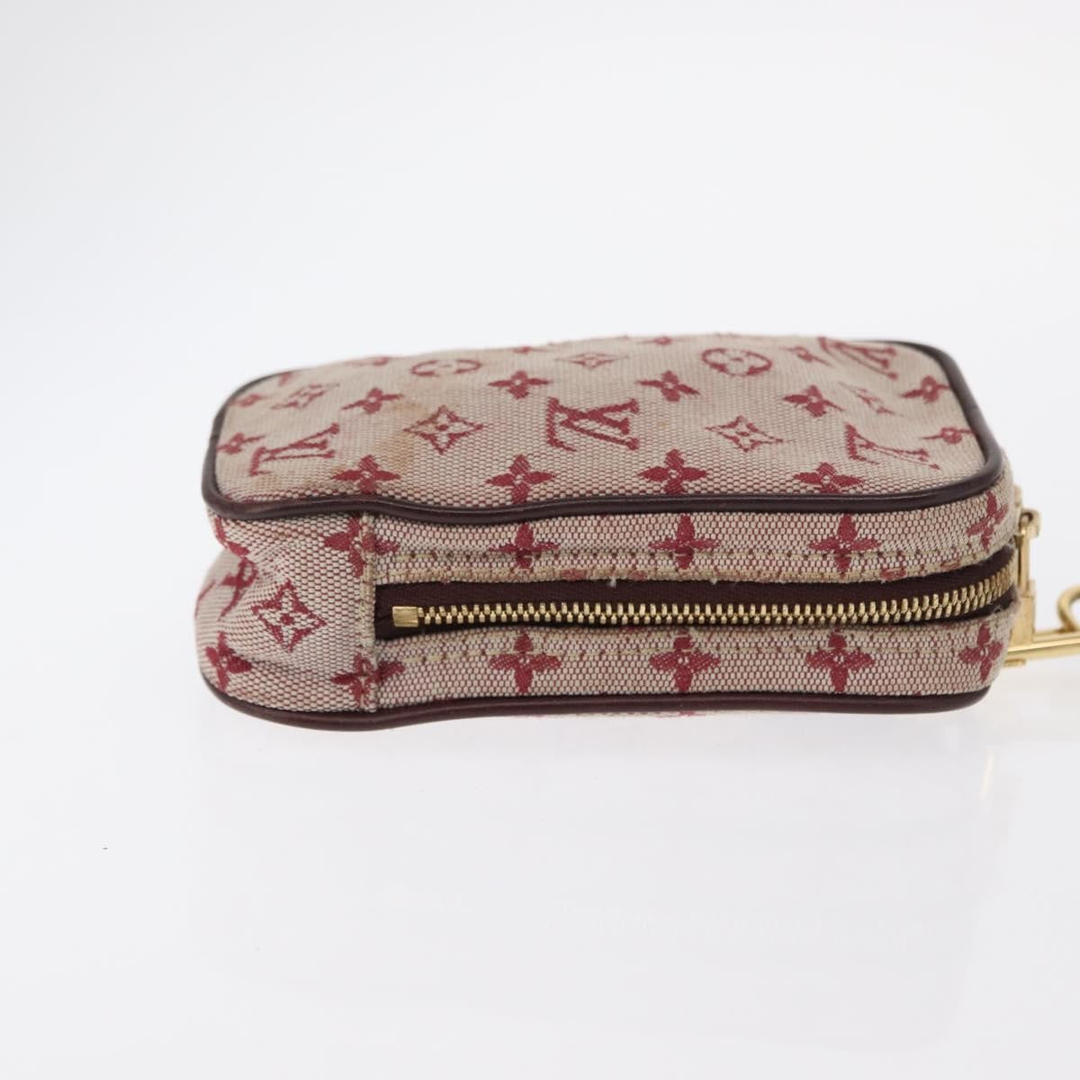 Louis Vuitton Camera Bag Mini Lin, RED, CANVAS, Clutche & pouche