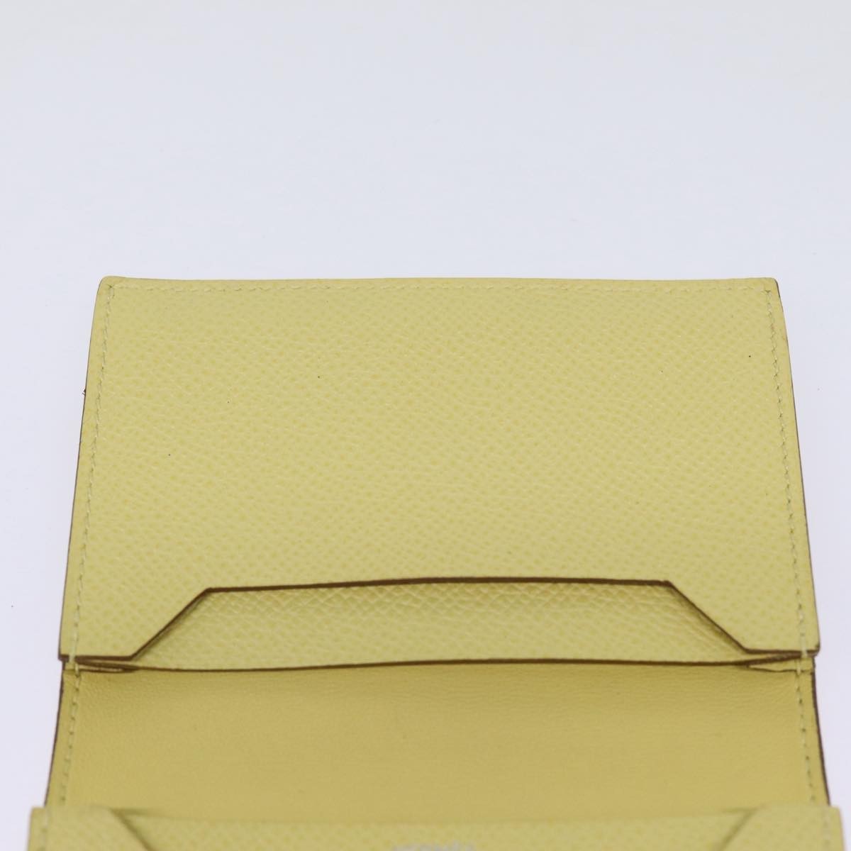 Hermes Bearn Card Case Epsom, YELLOW, LEATHER, Card Holders