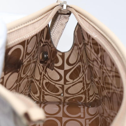 Salvatore Ferragamo Gancini Pouch Canvas, BROWN, VINYL, Clutche & pouche