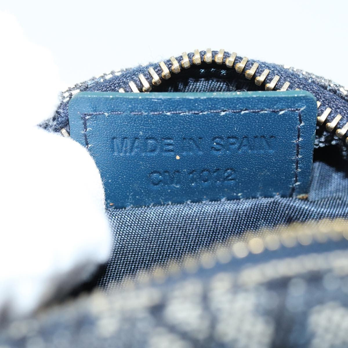 Christian Dior Vintage Trotter Pouch Canvas, NAVY, CANVAS, Clutche & pouche