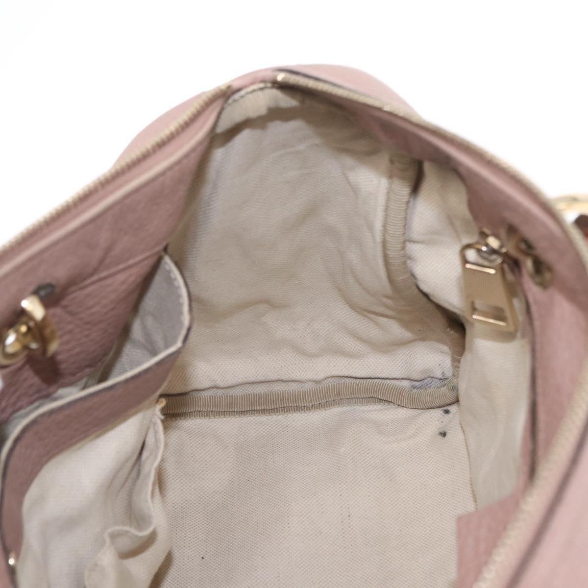 Gucci Bamboo Shopper Tote Leather, PINK, LEATHER, Handbag