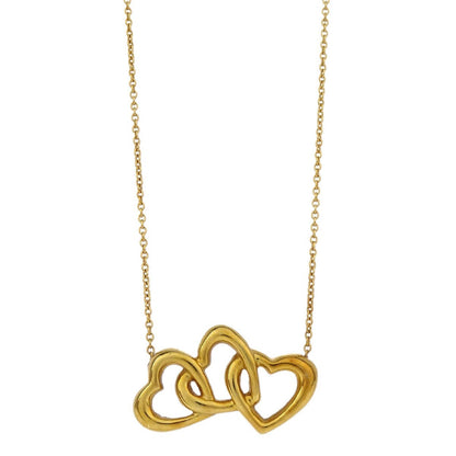 Tiffany & Co. Triple Heart Pendant Necklace 18K Yellow Gold, GOLD, YELLOW_GOLD, Necklace