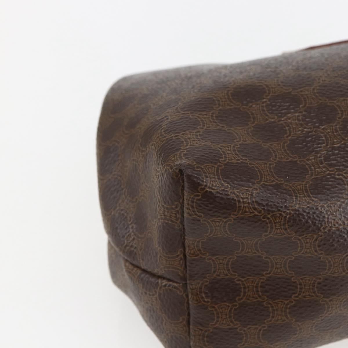 Celine Macadam Pochette Canvas and Leather, BROWN, CANVAS, Clutche & pouche