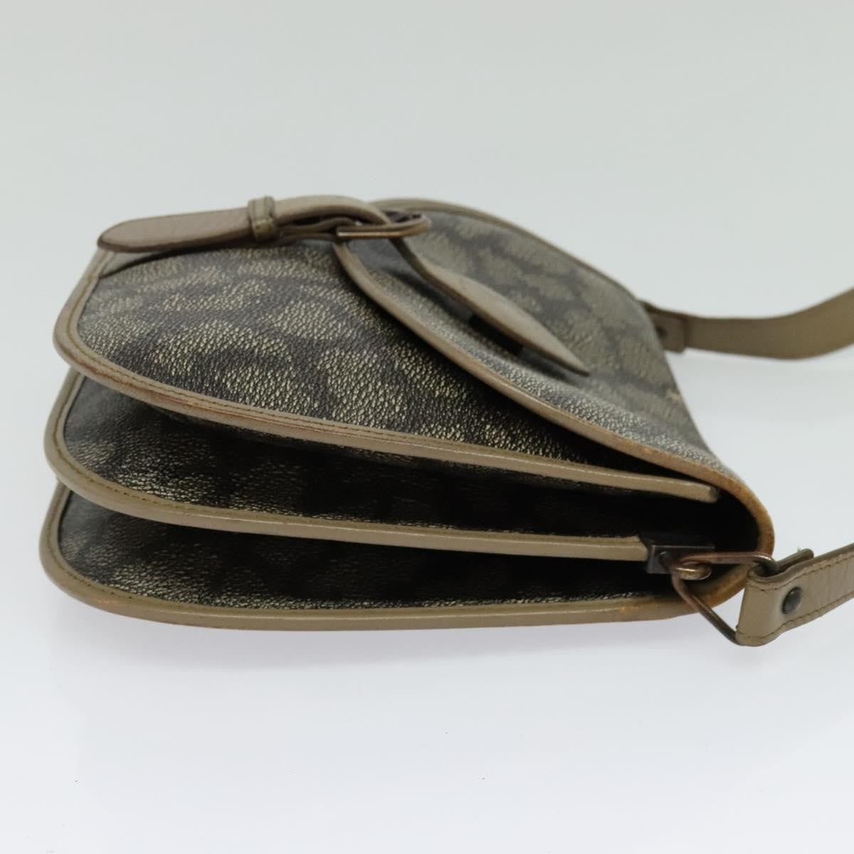 Saint Laurent Buckle Flap Crossbody Bag Canvas, BEIGE, CANVAS, Shoulder bag