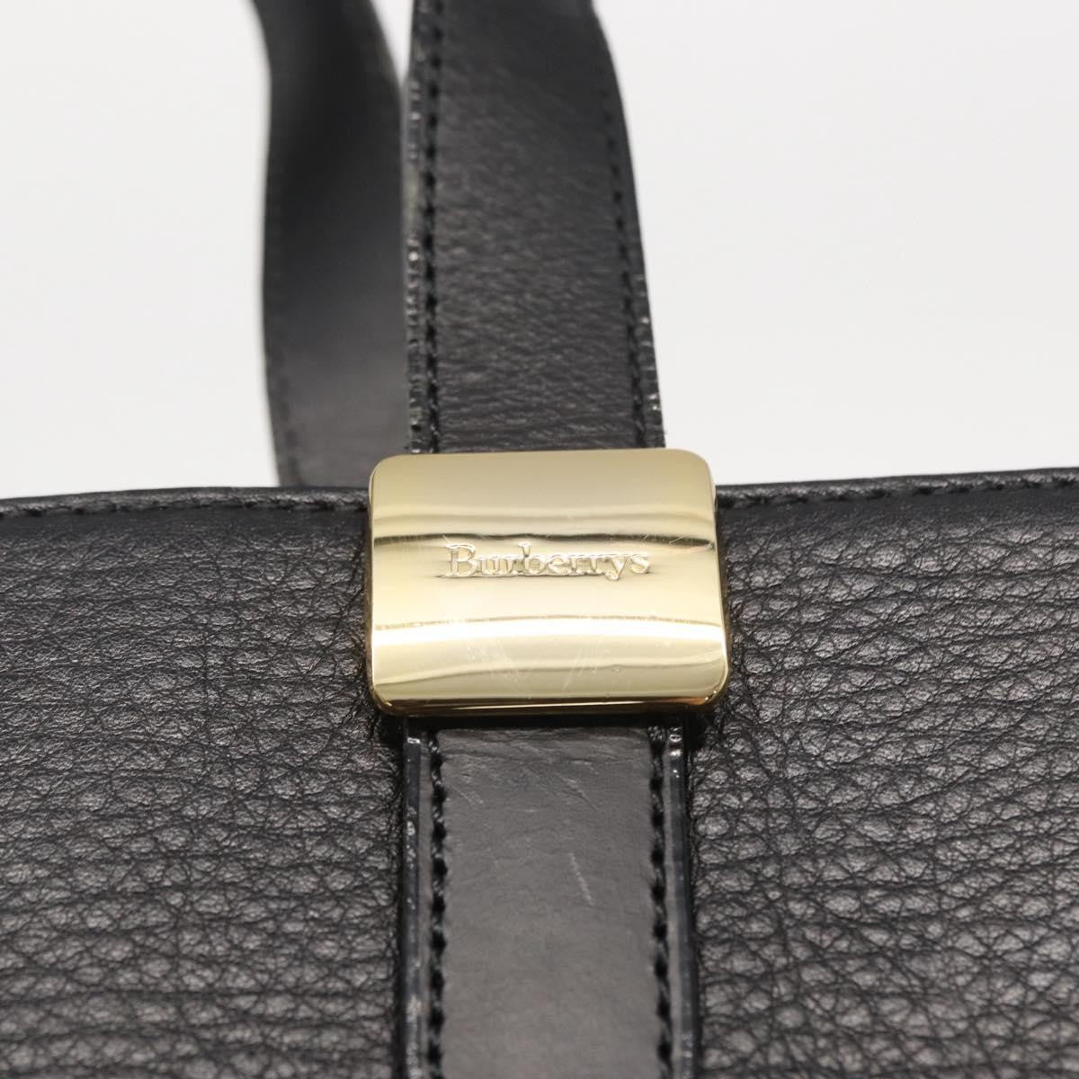 Burberry Vintage Handbag Leather, BLACK, LEATHER, Handbag