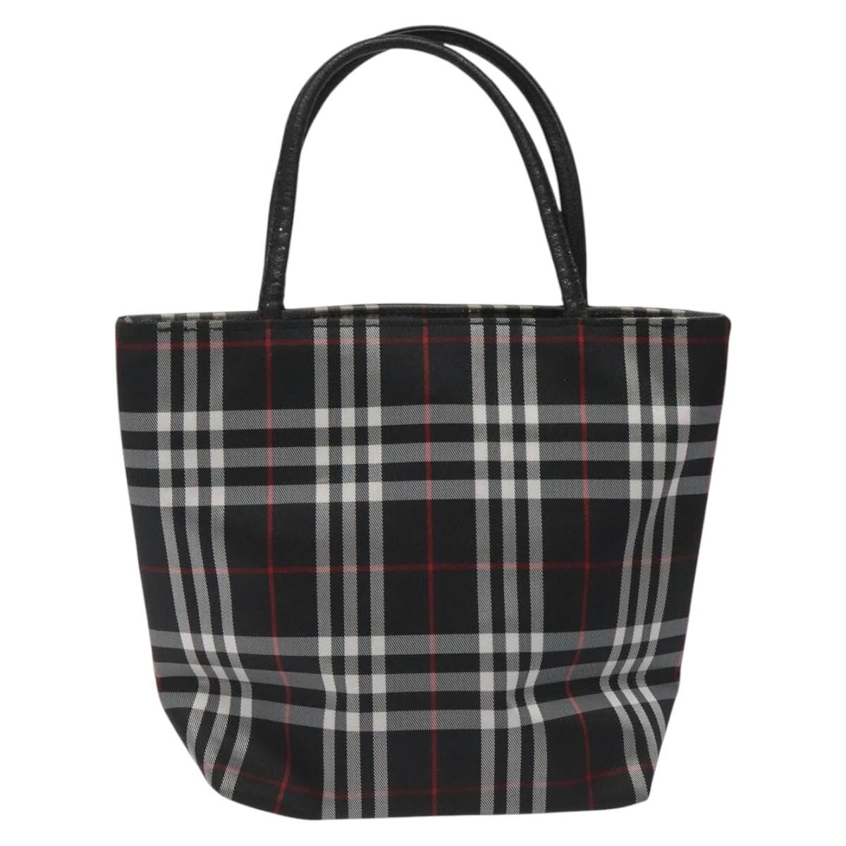 Burberry Nova Check Tote Nylon, BLACK, NYLON, Handbag