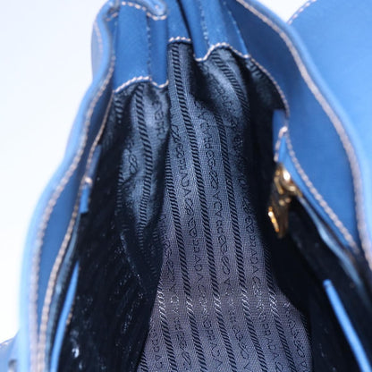 Prada Vintage Handbag Leather, BLUE, LEATHER, Handbag