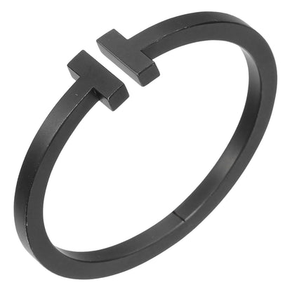 Tiffany & Co. T Square Bracelet Black Coated Steel, SILVER, STAINLESS_STEEL, Bracelet