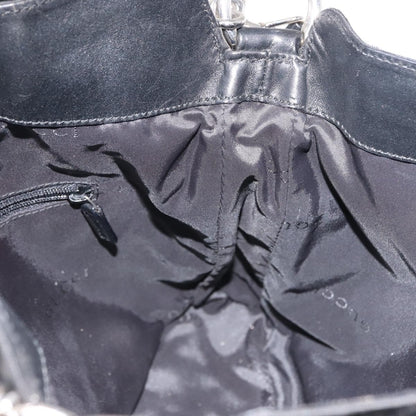 Gucci Vintage Bamboo Shoulder Bag Nylon, BLACK, NYLON, Shoulder bag