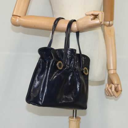 Bvlgari Top Handle Bag Patent leather, NAVY, PATENT_LEATHER, Handbag