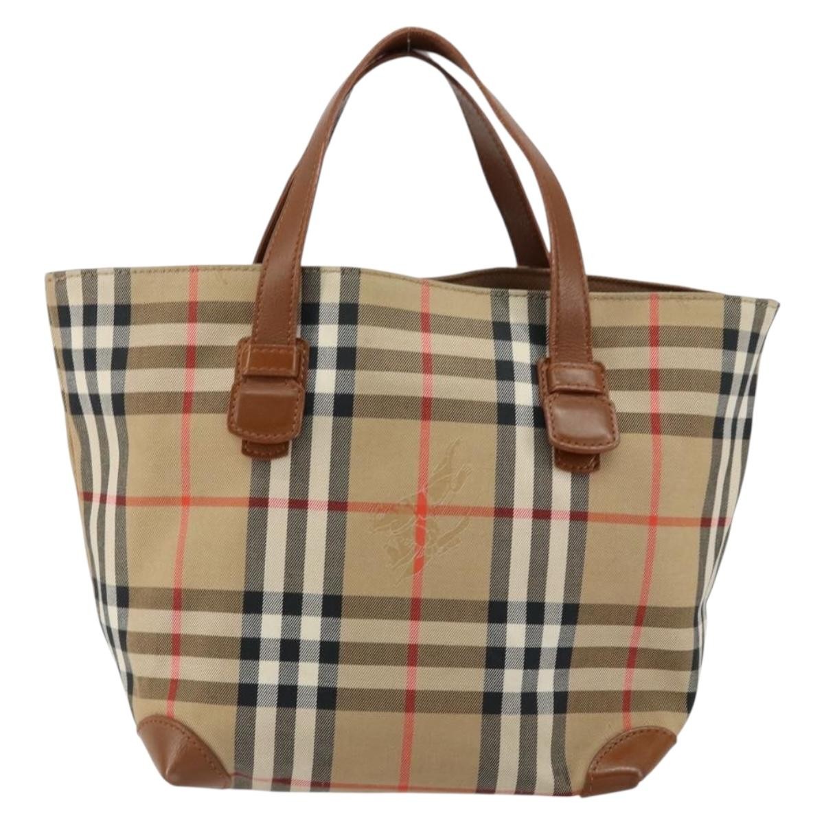 Burberry Vintage Tote Vintage Check Coated Canvas, BEIGE, CANVAS, Tote bag
