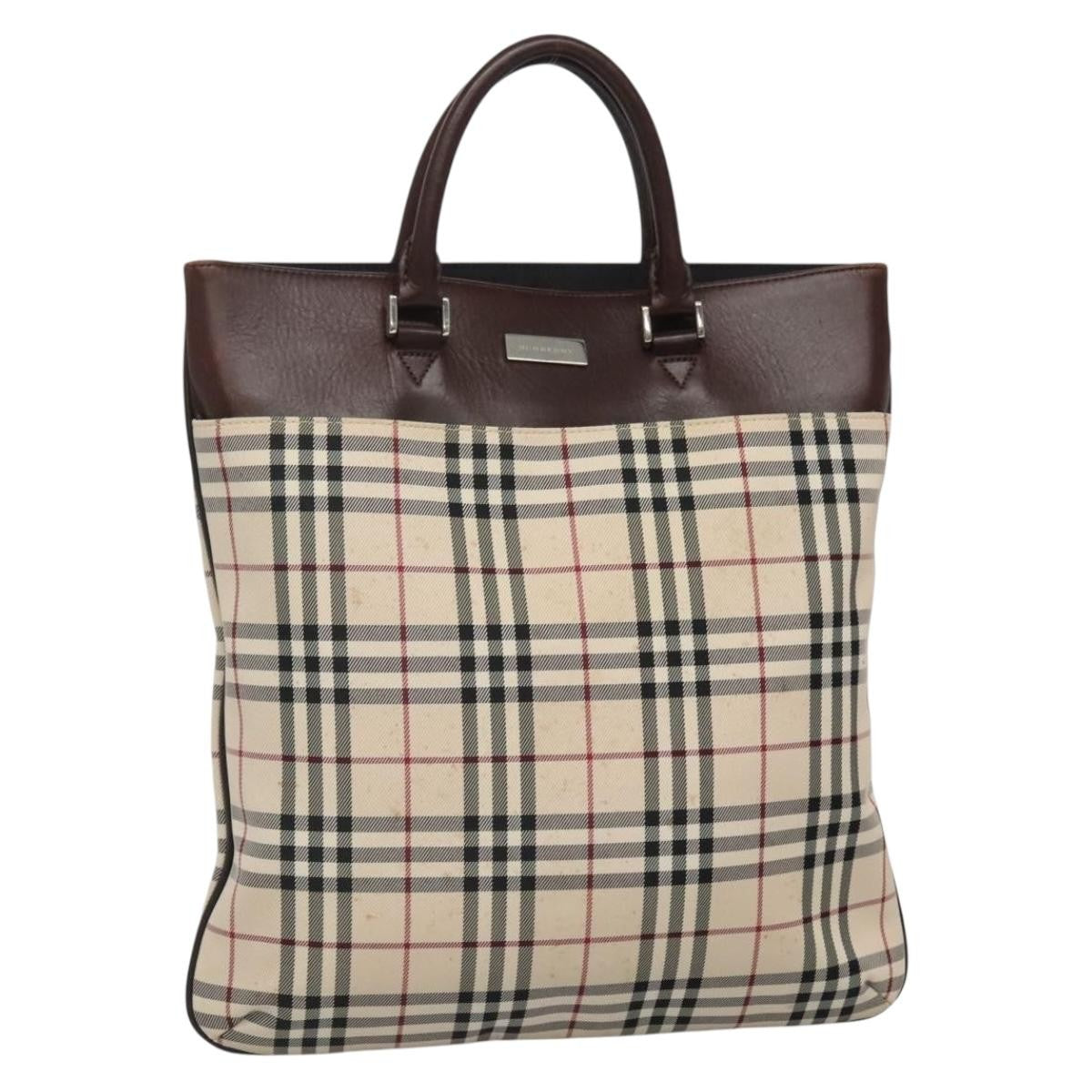 Burberry Nova Check Tote Nylon, BEIGE, NYLON, Tote bag