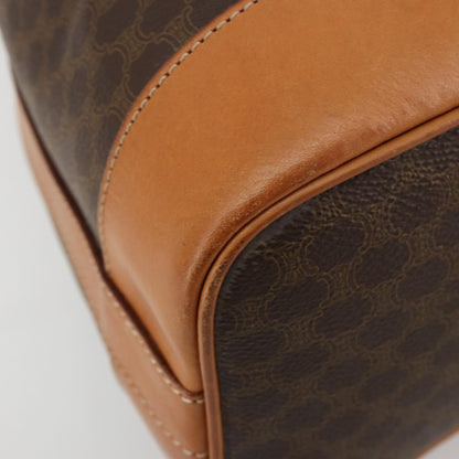 Celine Macadam Shoulder Bag PVC Leather, Brown, PVC, Shoulder Bag