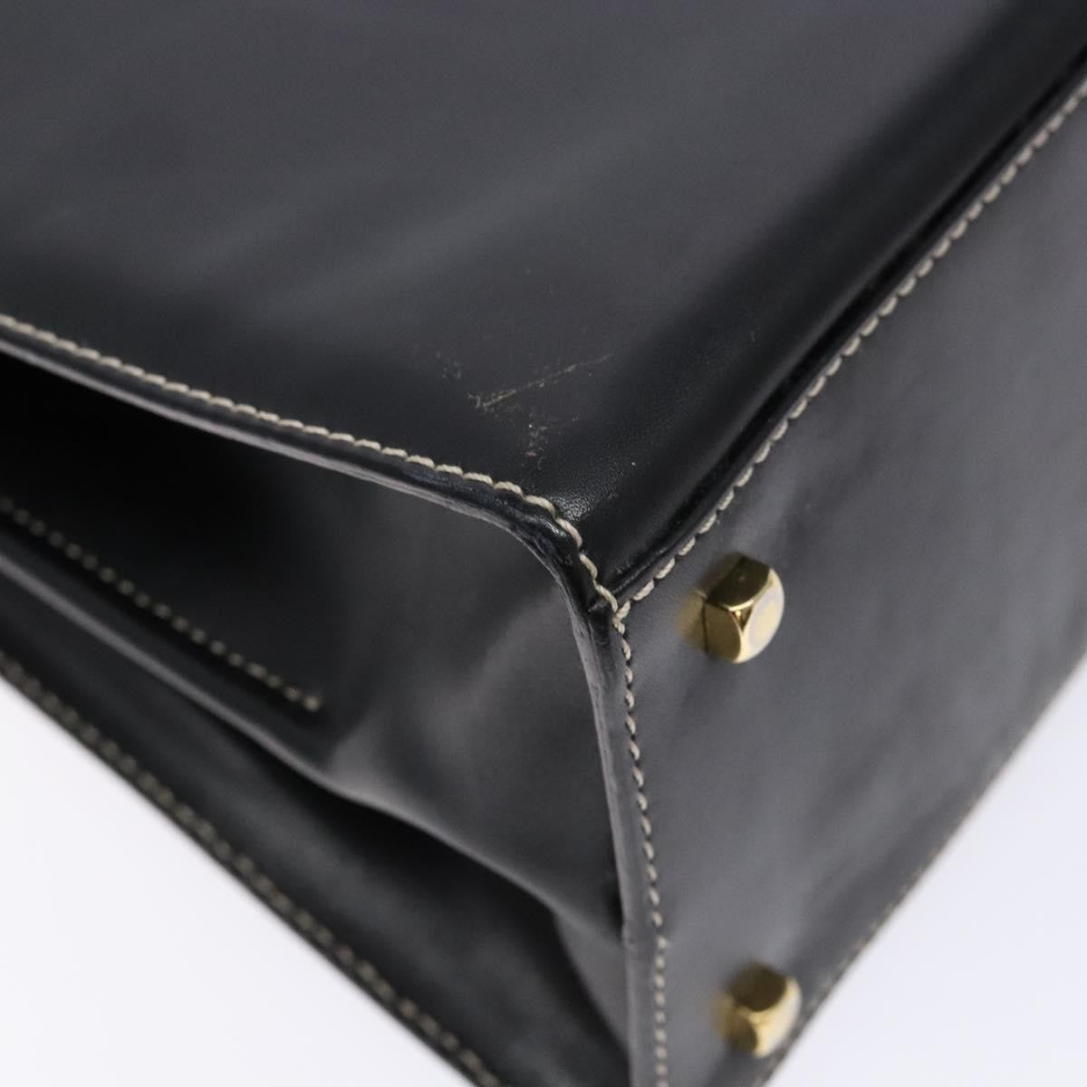 Salvatore Ferragamo Gancini Convertible Top Handle Bag Leather, BLACK, LEATHER, Handbag