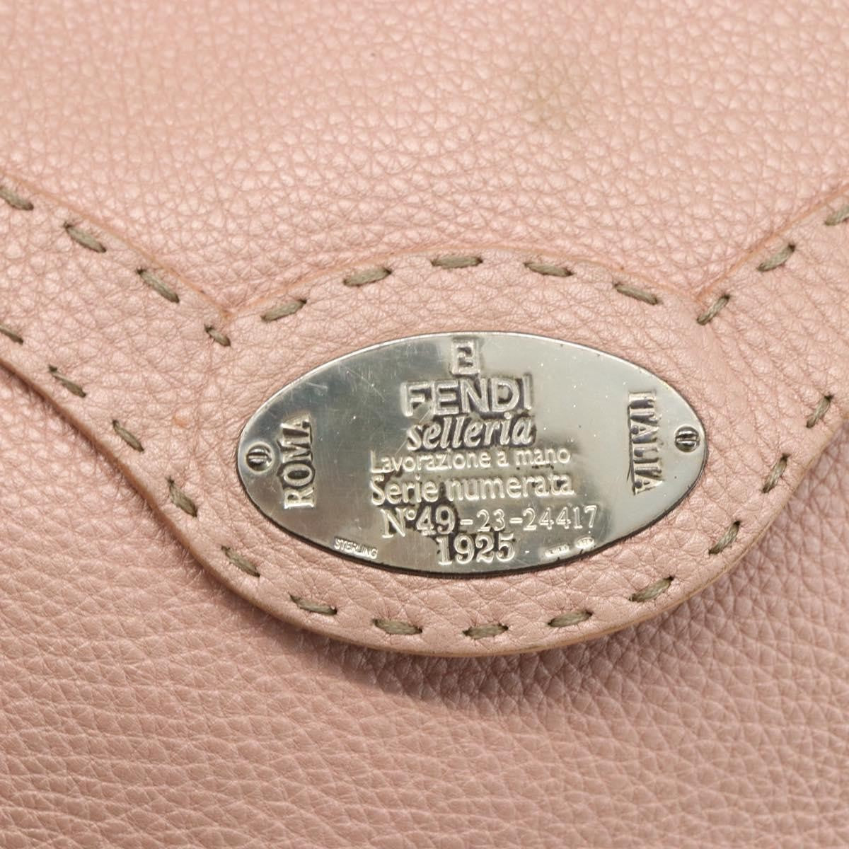 Fendi Selleria Tote Leather, PINK, LEATHER, Tote bag