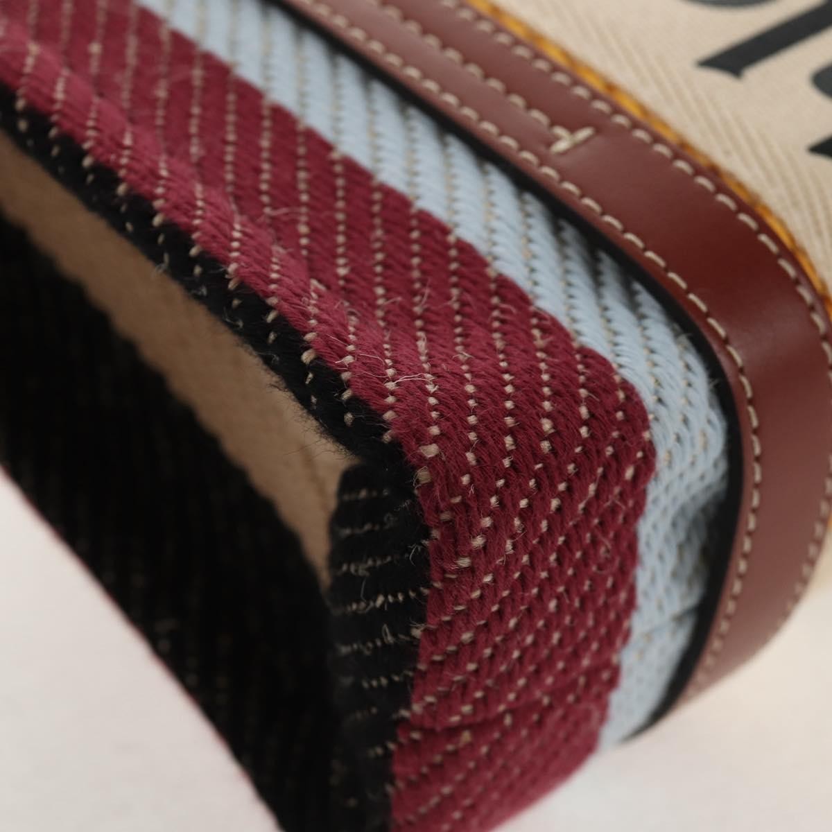 Chloe Woody Tote Canvas with Leather, MULTICOLOUR, CANVAS, Tote bag